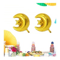 Ballons décoratifs en forme de lune et d'étoile en feuille d'aluminium de 18 pouces pour la fête de l'Aïd Moubarak et le Ramadan, vente en gros