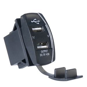 WELFNOBL Adaptateur marin étanche double chargeur USB <span class=keywords><strong>prise</strong></span> de courant 12V 4.8A <span class=keywords><strong>prise</strong></span> de charge rapide <span class=keywords><strong>pour</strong></span> voiture LED multicolore <span class=keywords><strong>Camping</strong></span> Boating - Product Image 5