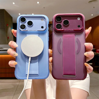 Coque de téléphone portable hybride TPU+PC de 2,5 mm d'épaisseur, tendance, avec bracelet pour iPhone 12 PRO MAX, coque magnétique.