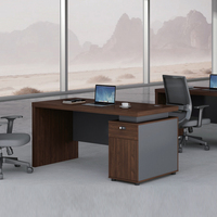 Bureau de travail rectangulaire pour personnel de bureau, écologique, modulaire, simple, moderne, avec casier et cloison, bureau d'ordinateur pour employés