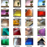 1mm 2mm 3mm Self-adhesive Mirror Acrylic Sheet Gold and Silver Mirror Acrylic Sheet