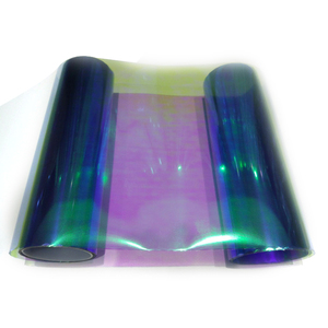 Nhà Máy Bán buôn 30cm * 9m ánh sáng màu xanh cầu vồng Tắc Kè Hoa xe đèn pha phim - Product Image 4