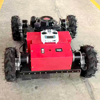 Tondeuses robotisées sur roues 360 °   Tondeuse robot automatique à braquage zéro, moteur puissant, télécommandée