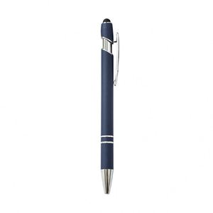 Stylo publicitaire promotionnel 2-en-1 en métal personnalisé avec logo, stylet tactile en caoutchouc souple, vente en gros - Product Image 3