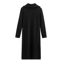 Vestido Suéter de Punto 100% Lana para Mujer, Holgado y Modesto, de Largo Midi, Manga Larga y Transpirable para Uso Diario (OEM)
