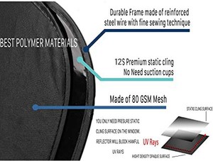 Parasol plegable de malla estática para ventana de coche, parasol OEM de 50x30 cm, gran oferta, 2023 - Product Image 2