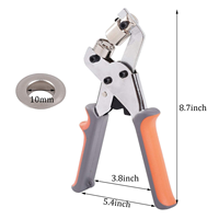 Prix abordable : Mini poinçonneuse manuelle à œillets de 10 mm, outil de poinçonnage à main, pince pour tissu X-Display, 1 pièce + 30 œillets