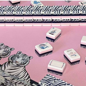 New <b>Hot</b> Selling Luxury Leopard Print 4-Layer Acrylic Portable American Mahjong Set in Stock - Product Image 5