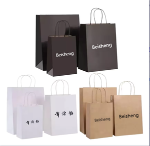 Bolsas de Papel Kraft Ecológicas de Alta Calidad para Llevar Comida, con Logotipo Personalizado y Asa, para Cerveza, Refrescos y Whisky - Product Image 3