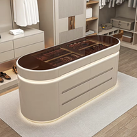 Armario Vestidor Minimalista Moderno de Lujo Ligero y de Alta Gama; Mueble de Exhibición de Pie para Uso Doméstico; Completamente Ensamblado