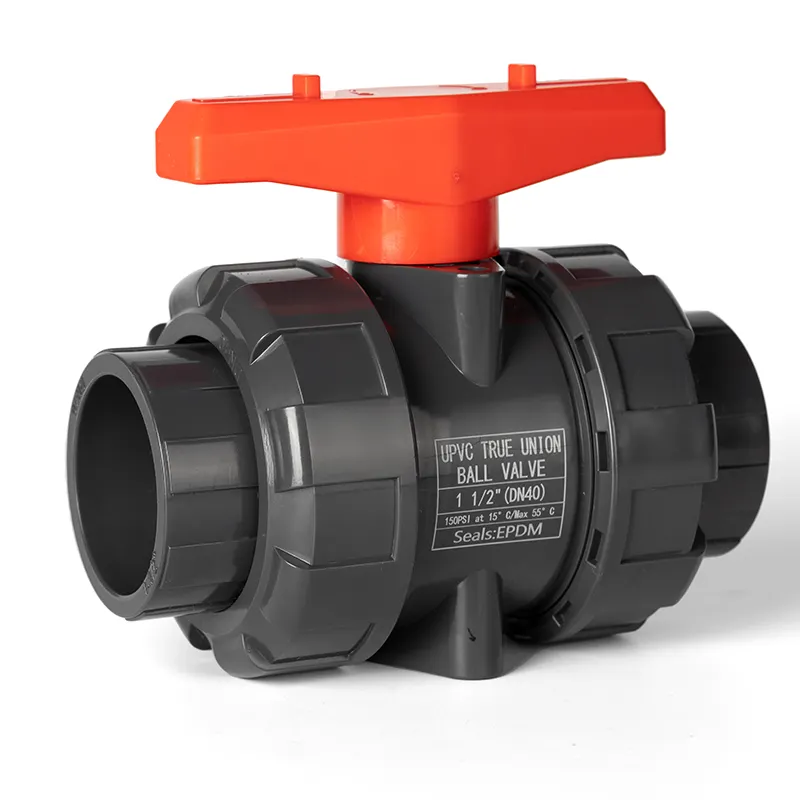 Wide Used Water supply World Popular Hot Sale Pvc pipe fittings DIN ASNI Plastic double union valve pvc ball valve socket