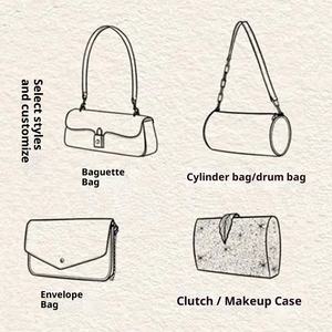 Bolso de Mano de Cuero Genuino de Alta Gama, Impermeable, Tipo Media Luna, para Mujer, Personalizable, con una Sola Correa, Forro de Poliéster, Bolso de Hombro - Product Image 4