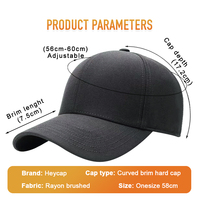Casquette de baseball Heycap douce et confortable avec motif brodé, casquette de sport d'hiver en rayonne brossée, casquette à bec de canard chaude, logo personnalisé