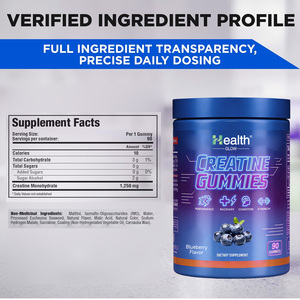 Wholesale <b>Creatine</b> Gummies Blueberry Flavor 5000mg Lean Muscle Gym Strength Endurance Vegan Non-GMO Sugar Free Custom Label OEM - Product Image 3