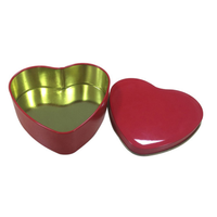 Boîte en étain personnalisée de qualité alimentaire en forme de cœur, emballage cadeau rouge vibrant pour chocolats, bonbons et gâteaux de la Saint-Valentin et de Noël