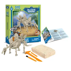 Jouet éducatif de haute qualité pour enfant, puzzle, dinosaure, squelette, stagosaure, pelle