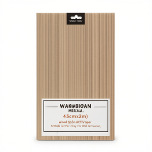 Papel Tapiz con Diseño de Madera 45cmx2m 12 Rollos por Bandeja para Decoración de Paredes - Product Image 1