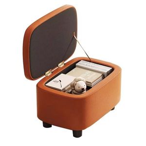 Otomana moderna con tapa para sala de estar, uso doméstico, asiento tapizado suave con compartimento para libros y juguetes - Product Image 5