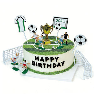 <span class=keywords><strong>D</strong></span>écorations de gâteau Pafu pour fête <span class=keywords><strong>d</strong></span>'<span class=keywords><strong>anniversaire</strong></span> sur le thème du football, 15 pièces, <span class=keywords><strong>d</strong></span>écorations de gâteau de footballeur - Product Image 1