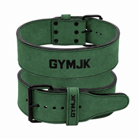 Ceinture de musculation personnalisée en cuir de vachette de 10 mm d'épaisseur avec fermeture auto-agrippante pour protection professionnelle lors des soulevés de terre, squats et exercices dorsaux