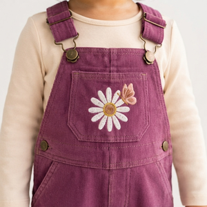 Conjunto de Dos Piezas para Bebés Niñas, Camiseta de Manga Larga de Algodón Premium con Peto de Pana Bordado, Ropa Suave para Niñas Pequeñas - Product Image 4
