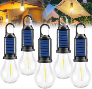 Solar Rechargeable IP65 Waterproof Camping Light Portable Ambient Light Multifunctional Tent <b>Tungsten</b> Filament Camping Light - Product Image 1