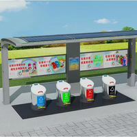Poubelle souterraine en acier inoxydable Poubelle de rue en métal Seau de stockage debout Poubelle de levage