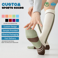 Chaussettes de compression montantes pour femmes, sans coutures, respirantes, antidérapantes, amincissantes, pour la course, la randonnée et le cyclisme