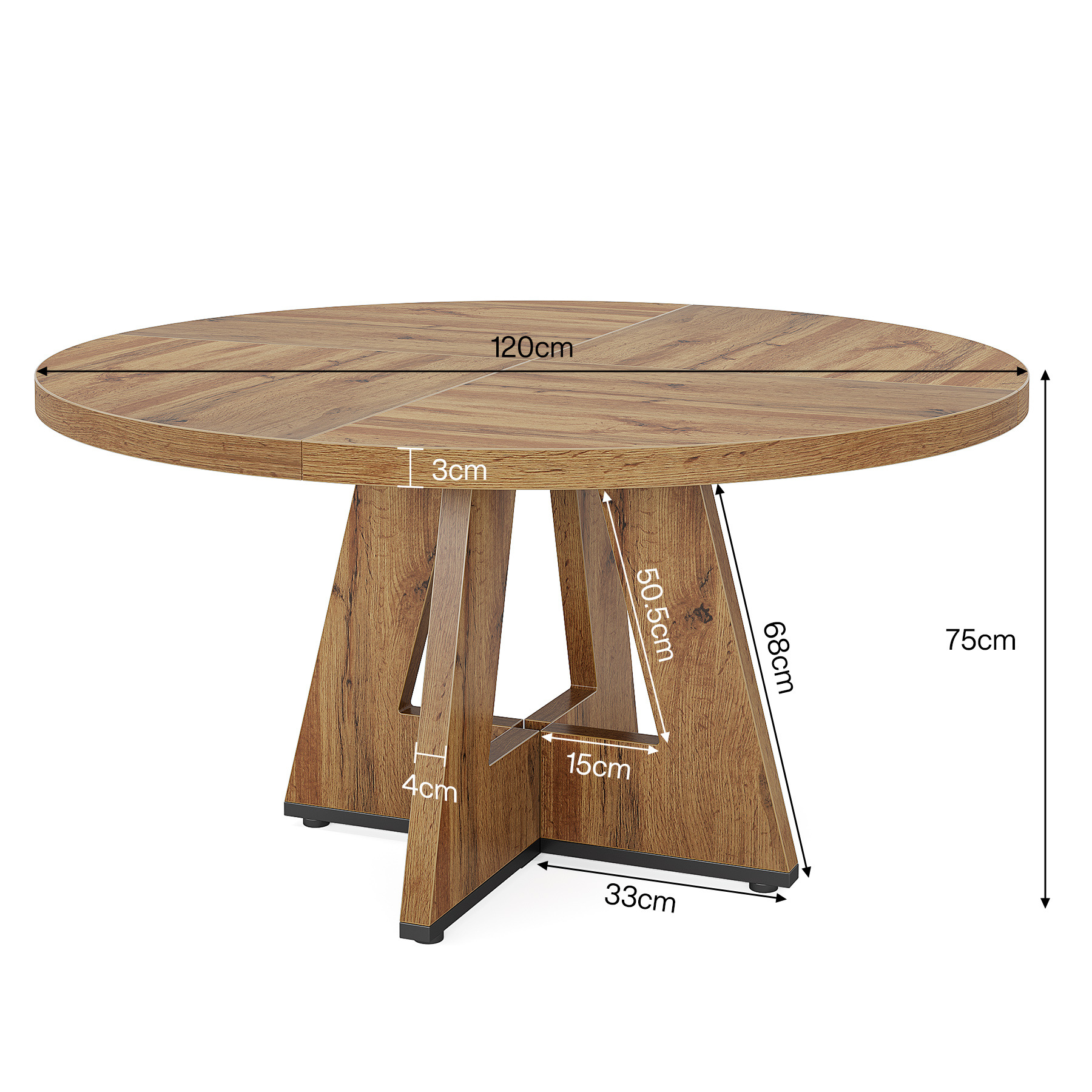 round wooden dining tables