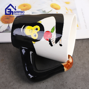 Sứ cốc cà phê số lượng lớn trà <span class=keywords><strong>Mug</strong></span> gốm với xử lý 14 ounce OEM cốc trà khỉ Panda voi hình ly cho bán buôn - Product Image 5