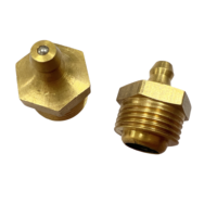 Brass Straight Thread Grease Nozzle Fasteners Product Straight through Pressure Filling Cup