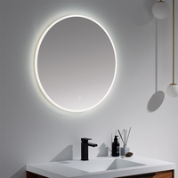 Miroir intelligent moderne de 4mm 5mm pour salle de bain, miroir de salle de bain à écran tactile LED mural avec lumière pour salle de bain, vanité ronde décorative, miroir de salon