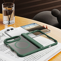 Coque de téléphone colorée en TPU et PC, pare-chocs givré, avec chargeur sans fil magnétique puissant en gel PC pour iPhone Duo