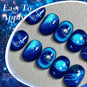 BORN PRETTY Faible MOQ <span class=keywords><strong>Vernis</strong></span> gel magnétique effet œil de chat bleu cristal, bleu profond, pailleté et scintillant pour nail art - Product Image 5