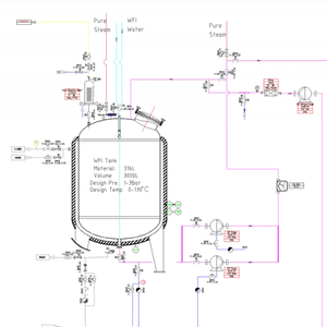 Biorreactor de Laboratorio Automático de 30L, de Acero Inoxidable Encamisado, para Síntesis Orgánica, Recipiente a Presión con Bomba y Componentes de Motor - Product Image 6