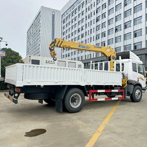 รถบรรทุกติดเครน CLW FAW 4x2 ขนาด 5 ตัน บูมแบบยืดหดได้ ปั๊ม Huade เกียร์มอเตอร์ ระยะหมุนเลี้ยวสั้น 20 เมตร ยกไม้ - Product Image 5
