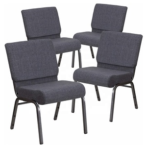 Chaises d'église empilables en métal rembourrées - Design moderne et modulable pour cuisine et salon - Product Image 5