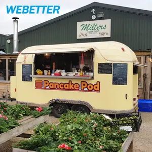 WEBETTER مخصص تيار الهواء المطبخ المحمول شاحنة وجبات سريعة المقطورات مجهزة بالكامل القهوة مثلجات عربة مع عجلات للبيع