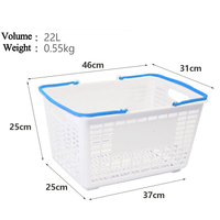 Paniers de courses en plastique durables et écologiques avec poignées pour supermarchés et magasins de détail – Prix usine, vente en gros Chine, portables