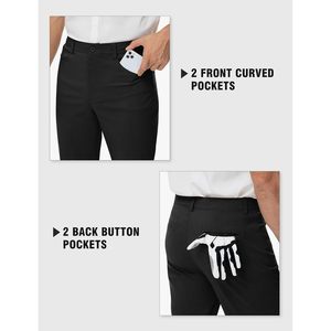 Pantalones de Golf para Hombre, Elásticos, Ligeros, de Secado Rápido, Casuales, de Negocios, con 5 Bolsillos para Golf - Product Image 6