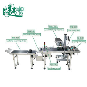 Machine de marquage laser UV à grande vitesse pour sacs d'emballage alimentaire en plastique, codage de la date de péremption et de la loterie avec double rejet de sacs - Product Image 3
