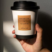 Gobelets à café en papier à double paroi biodégradables et recyclables de 10 oz et 12 oz, gobelets de qualité alimentaire à emporter avec couvercles