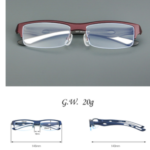 <span class=keywords><strong>Occhiali</strong></span> <span class=keywords><strong>da</strong></span> <span class=keywords><strong>vista</strong></span> sportivi semi-rimless <span class=keywords><strong>da</strong></span> uomo QSKY, montatura in TR90, aste cave traspiranti, leggeri 20g, modello 1077 - Product Image 4