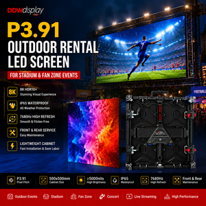 Écran LED d'affichage extérieur étanche DDW P3.91 pour location, mur vidéo de stade pour matchs de football, zone des supporters, événements en direct - Product Image 1