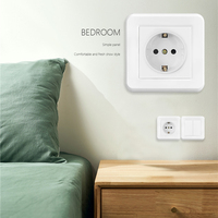 Interrupteurs et prises de courant FIKO aux normes européennes avec port USB A + C Interrupteur à bascule et prise de courant pour la maison/l'hôtel
