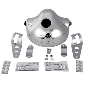 7 "एलईडी मोटर साइकिल हेडलाइट धारक 7 इंच दौर एल्यूमीनियम आवास ब्रैकेट के लिए 7" एलईडी हेडलाइट - Product Image 4