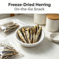 Hareng entier lyophilisé, récompense naturelle pour l'entraînement des chats et chiens difficiles à l'alimentation, friandise pour animaux de compagnie (chats, chatons, chiens adultes, petits et moyens chiens)