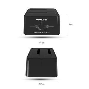 แท่นเชื่อมต่อฮาร์ดดิสก์ภายนอก <span class=keywords><strong>Wavlink</strong></span> Dual Bay SATA เป็น USB3.0 สำหรับฮาร์ดดิสก์/SSD ขนาด 2.5/3.5 นิ้ว พร้อมฟังก์ชันโคลนออฟไลน์/UASP - Product Image 5