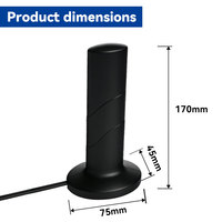 Antenne industrielle 5G à base magnétique, connecteur SMA mâle, 690-5000 MHz, bande complète, étanche, extérieure, antenne 4G LTE pour routeur de voiture