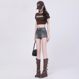 Pantaloncini e Shorts Mini alla Moda per Ragazze, Aderenti a <span class=keywords><strong>Vita</strong></span> Bassa e <span class=keywords><strong>Alta</strong></span>, per Vendita all'Ingrosso - Product Image 4
